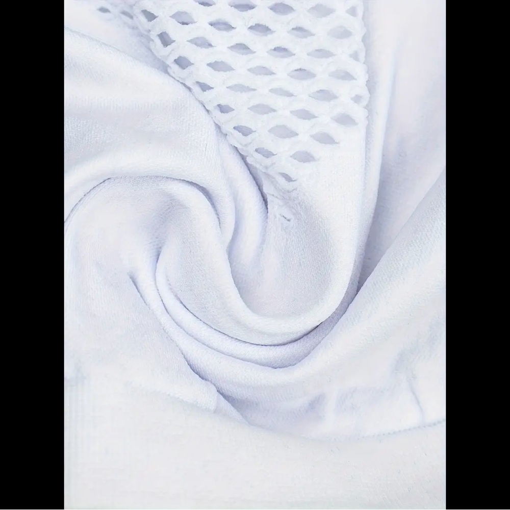 White, Hollowed Fishnet, Brallete - Picture 5 of 6